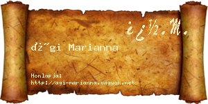 Ági Marianna névjegykártya