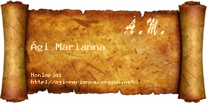 Ági Marianna névjegykártya