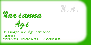 marianna agi business card