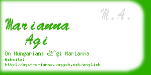 marianna agi business card